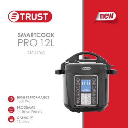 طنجرة ضغط كهربائية 12 لتر - TRUST