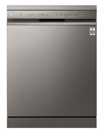 جلاية Lg 8 Programs 14 Place Settings Free Standing Dishwasher, Platinum Silver - Dfb512Fp