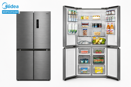 ثلاجه 4 ابواب سلفر - MIDEA
