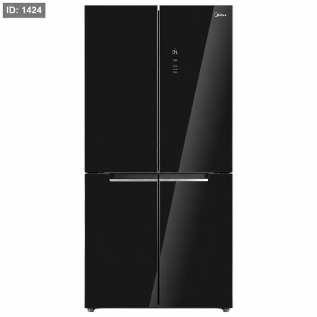 ثلاجة 4 ابواب زجاج اسود MIDEA