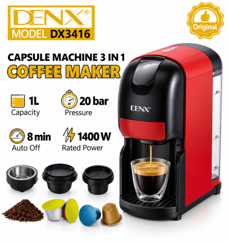 ماكنة اسيبريسو 3 في 1 - DENIX