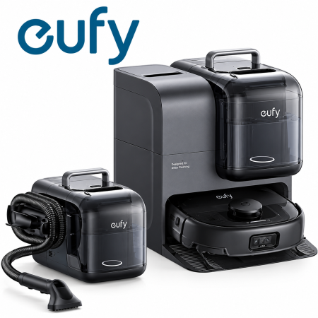 eufy Robot Vacuum Omni E28 + (جهاز تنظيف كنب وسجاد)