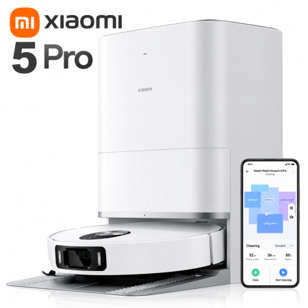 روبوت شاومي 20 الف باسكال - 5 Pro (كنسج ومسح وشفط)