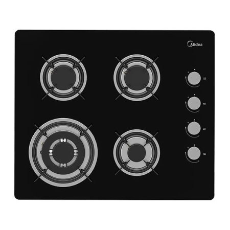 غاز MIDEA  4 عيون زجاج اسود