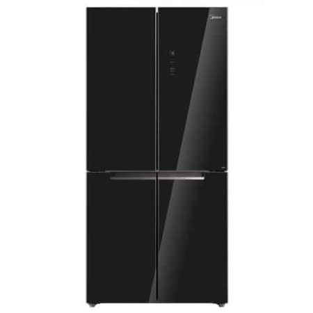 ثلاجة 4 ابواب زجاج اسود MIDEA