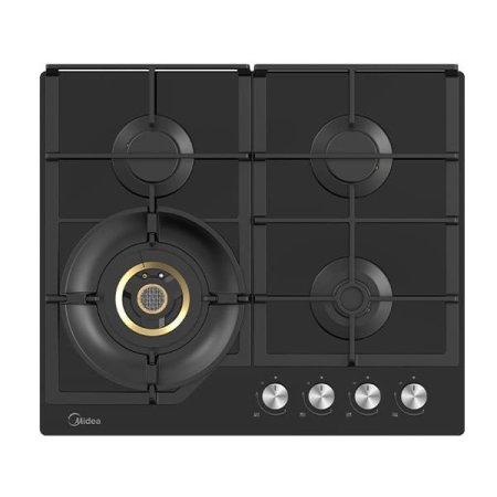 غاز MIDEA 4 عيون قزاز اسود - عين فولكانو تيربو