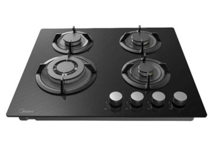 غاز MIDEA  4 عيون زجاج اسود